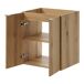 Conjunto de 2 muebles bajo lavabo Newport con puertas 100 Conjunto de 2 muebles bajo lavabo Newport con puertas 100 Negro/ Madera