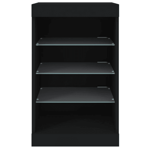 vidaXL Aparador com luzes LED 41x37x67 cm preto