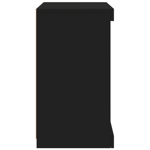 vidaXL Aparador com luzes LED 41x37x67 cm preto