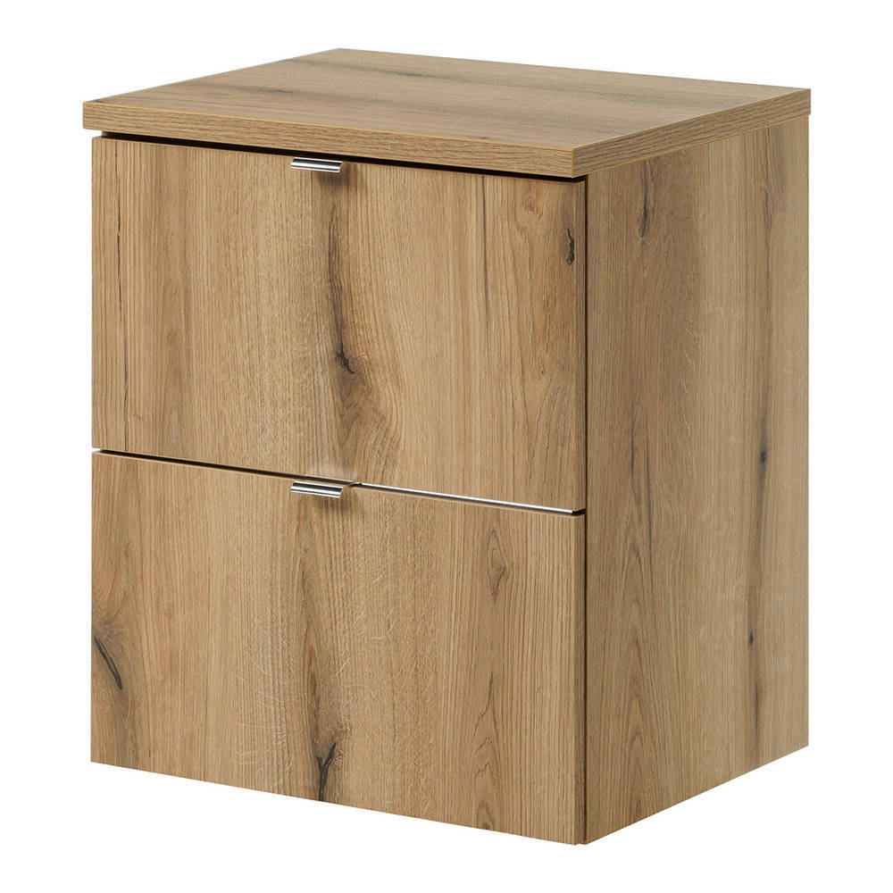 Mueble de baño bajo lavabo newport con 2 cajones 50x60x40 cm - roble