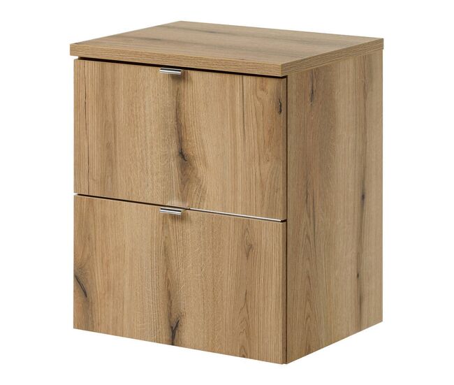 Mueble de baño bajo lavabo newport con 2 cajones 50x60x40 cm - roble