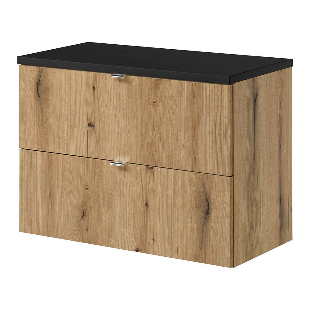 Mueble de baño bajo lavabo Newport con 2 cajones 80