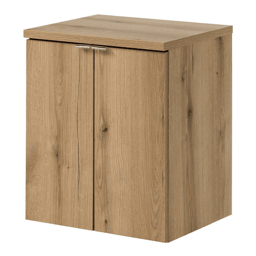 Móvel de casa de banho suspenso Newport com 2 portas 50x60x40 cm - efeito carvalho en.casa