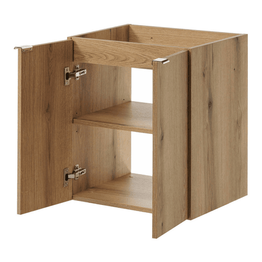 Móvel de casa de banho suspenso Newport com 2 portas 50x60x40 cm - efeito carvalho en.casa