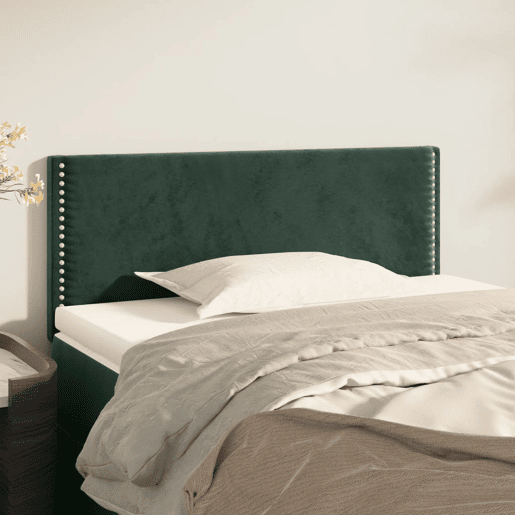 vidaXL Cabeceira de cama veludo 80x5x7888 cm verde-escuro
