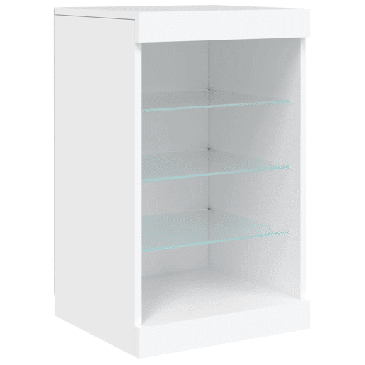vidaXL Aparador com luzes LED 41x37x67 cm branco vidaXL Aparador com luzes LED 41x37x67 cm branco