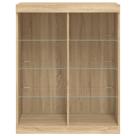 vidaXL Aparador com luzes LED 81x37x100 cm carvalho sonoma vidaXL Aparador com luzes LED 81x37x100 cm carvalho sonoma