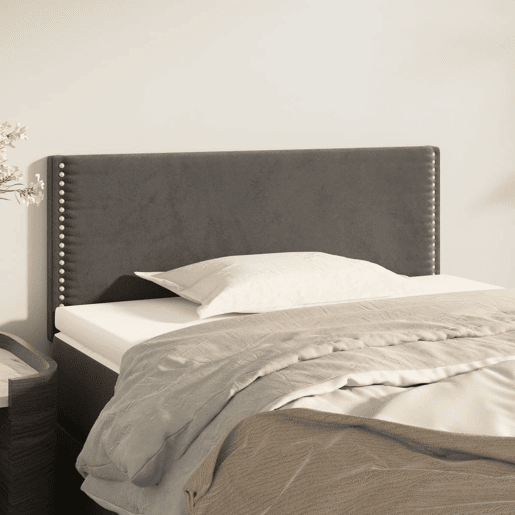 vidaXL Cabeceira de cama veludo 90x5x7888 cm cinzento-escuro vidaXL Cabeceira de cama veludo 90x5x7888 cm cinzento-escuro