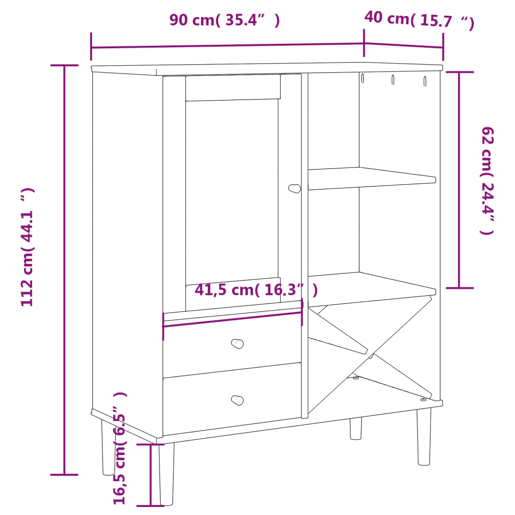 vidaXL Móvel alto SENJA aspeto vime 90x40x112 cm pinho maciço branco