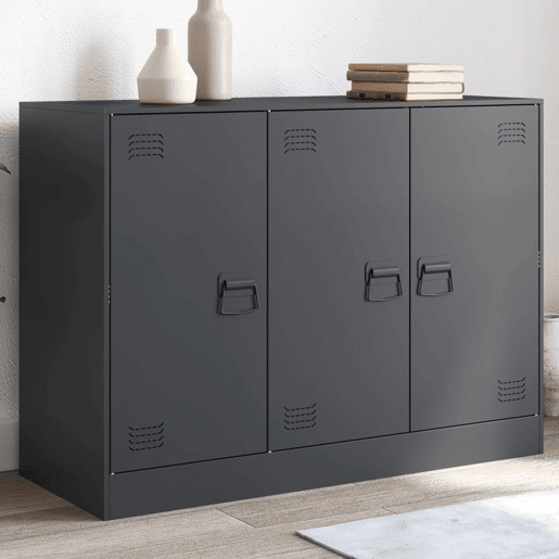 vidaXL Aparador 99x39x73 cm aço antracite