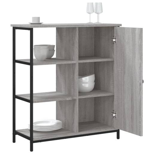vidaXL Aparador 70x30x80 cm derivados de madeira cinzento sonoma