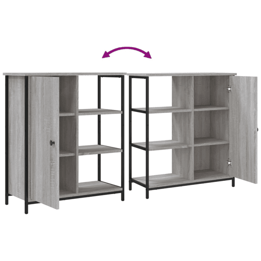 vidaXL Aparador 70x30x80 cm derivados de madeira cinzento sonoma