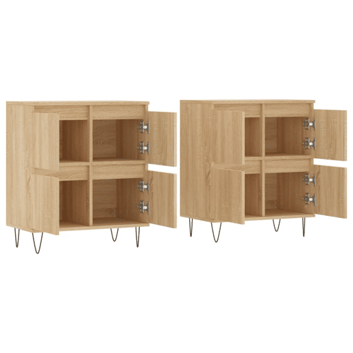 vidaXL Aparadores 2 pcs derivados de madeira carvalho sonoma