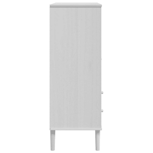 vidaXL Móvel alto SENJA aspeto vime 90x40x112 cm pinho maciço branco vidaXL Móvel alto SENJA aspeto vime 90x40x112 cm pinho maciço branco