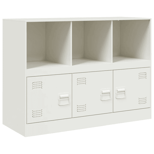 vidaXL Aparador 99x39x73 cm aço branco
