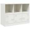 vidaXL Aparador 99x39x73 cm aço branco