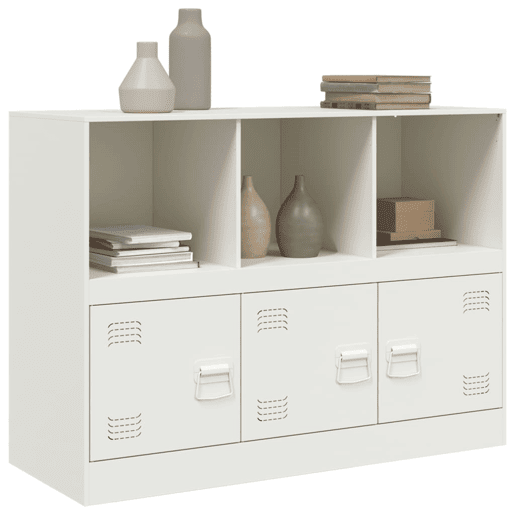 vidaXL Aparador 99x39x73 cm aço branco