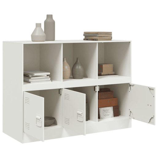 vidaXL Aparador 99x39x73 cm aço branco