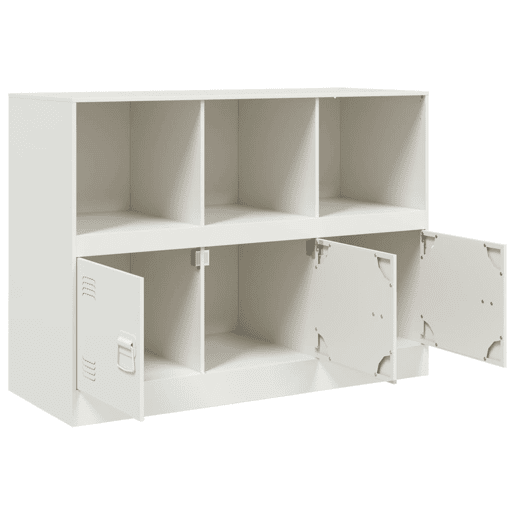 vidaXL Aparador 99x39x73 cm aço branco