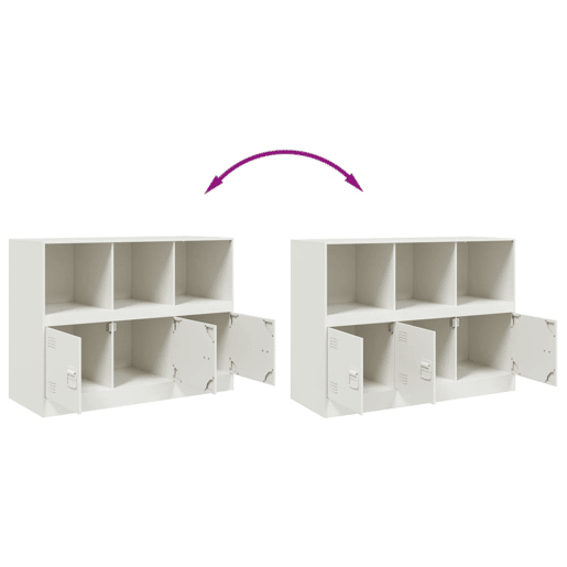 vidaXL Aparador 99x39x73 cm aço branco