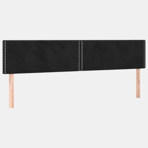 vidaXL Cabeceira de cama 2 pcs veludo 90x5x7888 cm preto