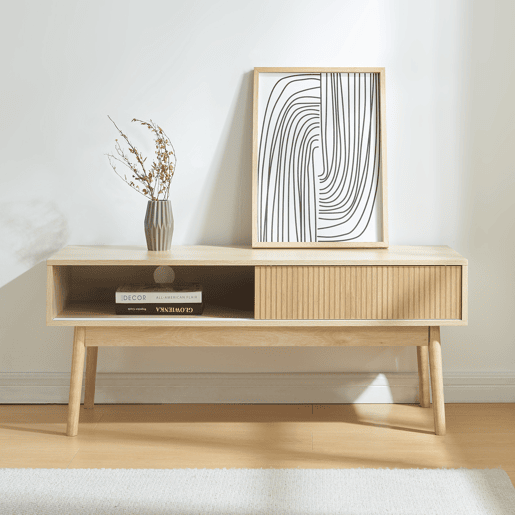 Armário TV Landskrona com 2 portas de correr MDF 115x40x48 cm - Carvalho en.casa