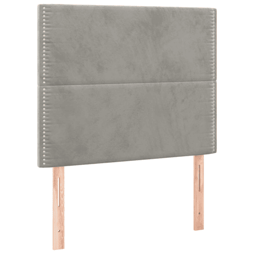 vidaXL Cabeceira Cinza Claro 100x5x118128 cm Veludo