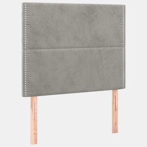 vidaXL Cabeceira Cinza Claro 100x5x118128 cm Veludo