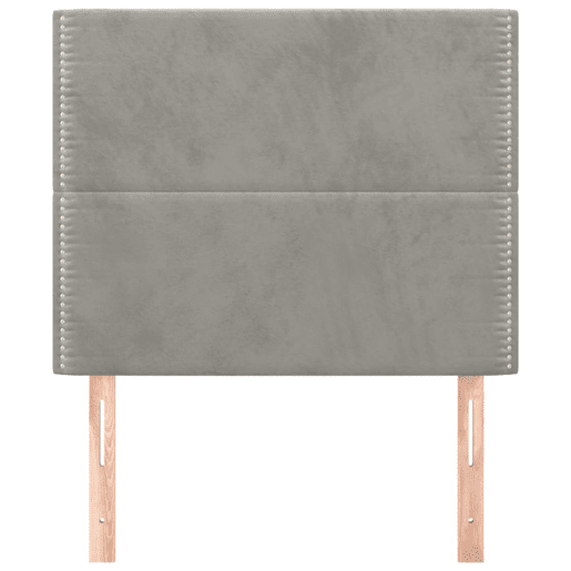 vidaXL Cabeceira Cinza Claro 100x5x118128 cm Veludo