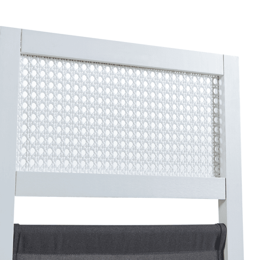 Biombo Dorotea com 5 painéis 200x170 cm - BrancoCinza escuro en.casa