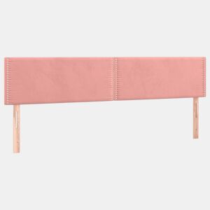 vidaXL Cabeceira de cama 2 pcs veludo 80x5x7888 cm rosa