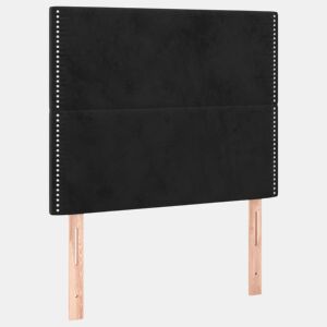 vidaXL Cabeceira Preta 100x5x118128 cm Veludo