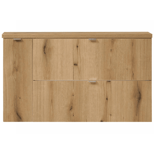 Móvel de casa de banho suspenso Newport com 2 gavetas e 1 porta 100x60x40 cm - Efeito carvalho en.casa