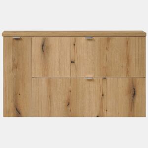 Móvel de casa de banho suspenso Newport com 2 gavetas e 1 porta 100x60x40 cm - Efeito carvalho en.casa