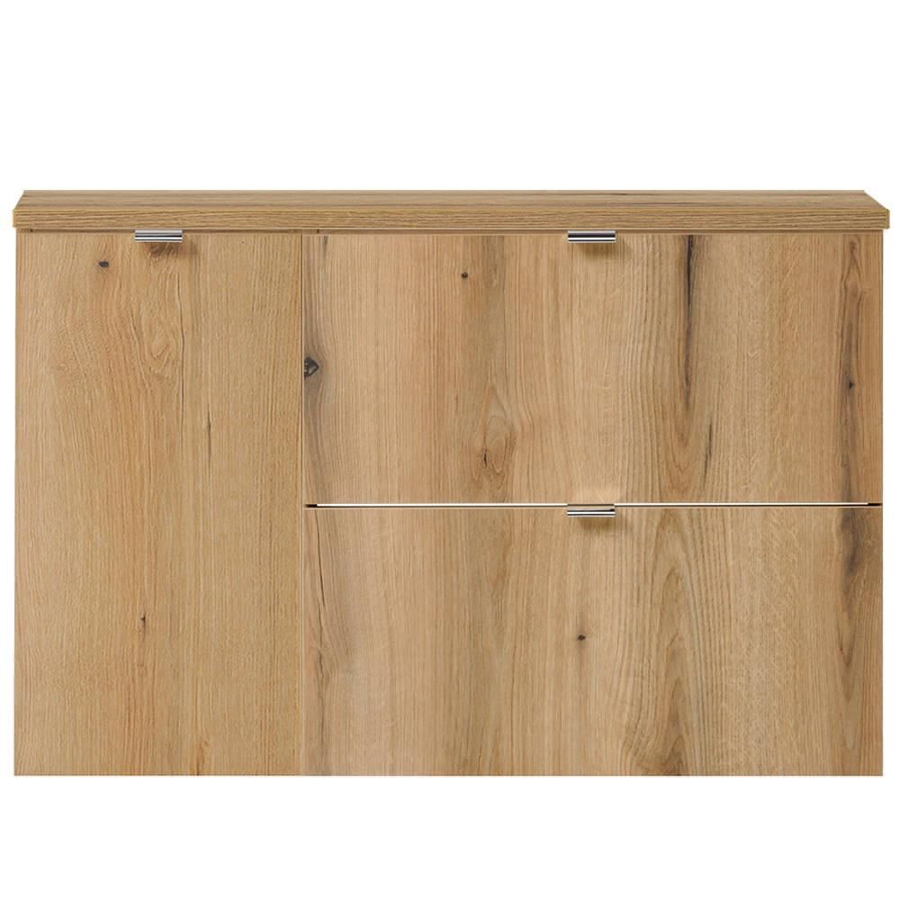 Mueble de baño newport con 2 cajones y 1 puerta 90x60x40 cm - efecto roble [en.casa]
