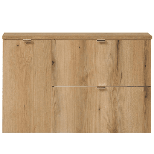 Móvel de casa de banho suspenso Newport com 2 gavetas e 1 porta 90x60x40 cm - Efeito carvalho en.casa