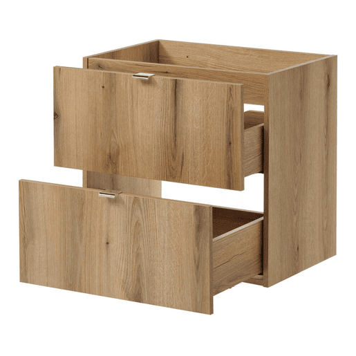 Móvel de casa de banho Newport com 2 gavetas 60x60x40 cm - CarvalhoPreto