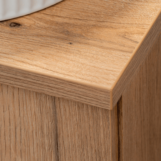 Móvel de casa de banho suspenso Newport com 2 gavetas e 1 porta 80x60x40 cm - Efeito carvalho en.casa