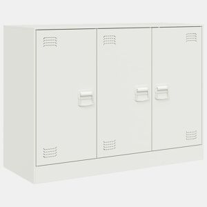 vidaXL Aparador 99x39x73 cm aço branco