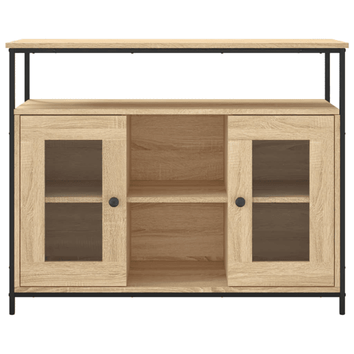 vidaXL Aparador 100x35x80 cm derivados de madeira carvalho sonoma