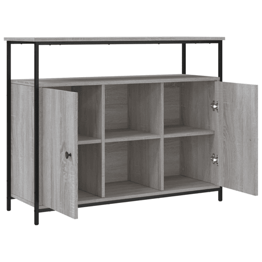 vidaXL Aparador 100x35x80 cm derivados de madeira cinzento sonoma