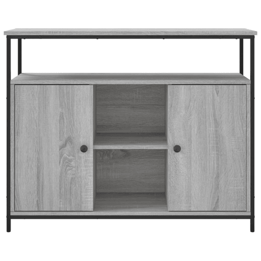 vidaXL Aparador 100x35x80 cm derivados de madeira cinzento sonoma