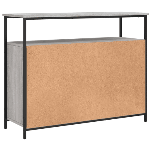 vidaXL Aparador 100x35x80 cm derivados de madeira cinzento sonoma