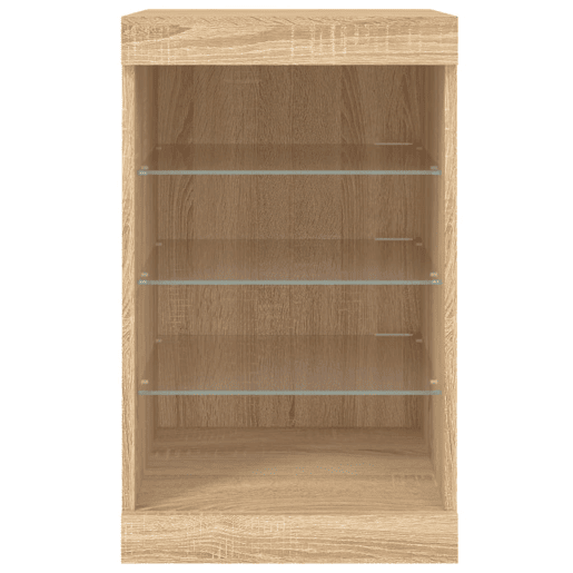 vidaXL Aparador com luzes LED 41x37x67 cm carvalho sonoma vidaXL Aparador com luzes LED 41x37x67 cm carvalho sonoma