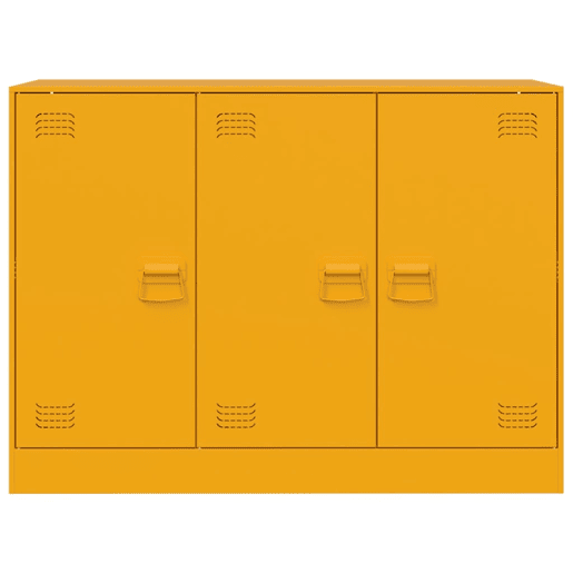 vidaXL Aparador 99x39x73 cm aço amarelo mostarda