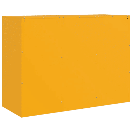 vidaXL Aparador 99x39x73 cm aço amarelo mostarda