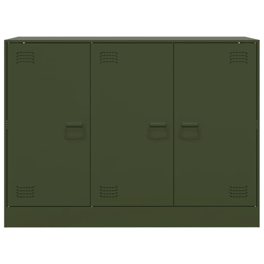 vidaXL Aparador 99x39x73 cm aço verde azeitona vidaXL Aparador 99x39x73 cm aço verde azeitona