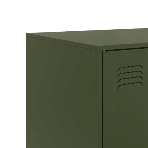 vidaXL Aparador 99x39x73 cm aço verde azeitona vidaXL Aparador 99x39x73 cm aço verde azeitona