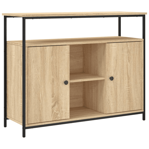 vidaXL Aparador Carvalho Sonoma 100x35x80 cm Madeira Engenheirada vidaXL Aparador Carvalho Sonoma 100x35x80 cm Madeira Engenheirada
