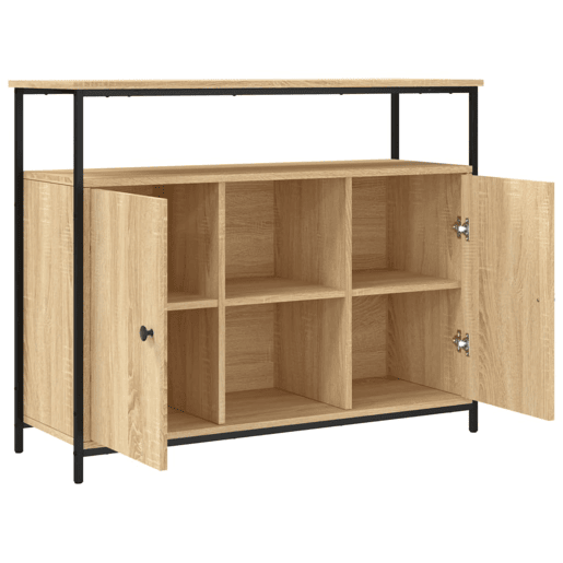 vidaXL Aparador Carvalho Sonoma 100x35x80 cm Madeira Engenheirada vidaXL Aparador Carvalho Sonoma 100x35x80 cm Madeira Engenheirada